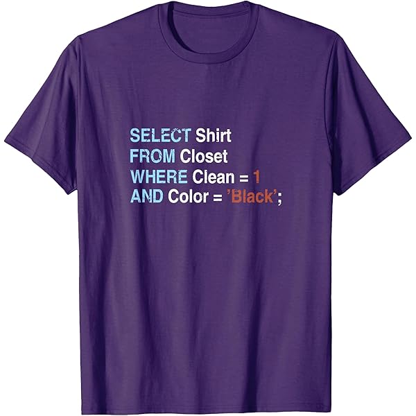 Amazon.com: Select Shirt From Closet Where Clean = 1 And Color